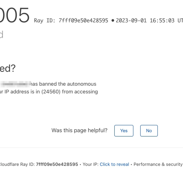Error 1005 Cloudflare: Qué significa y cómo resolver el acceso denegado