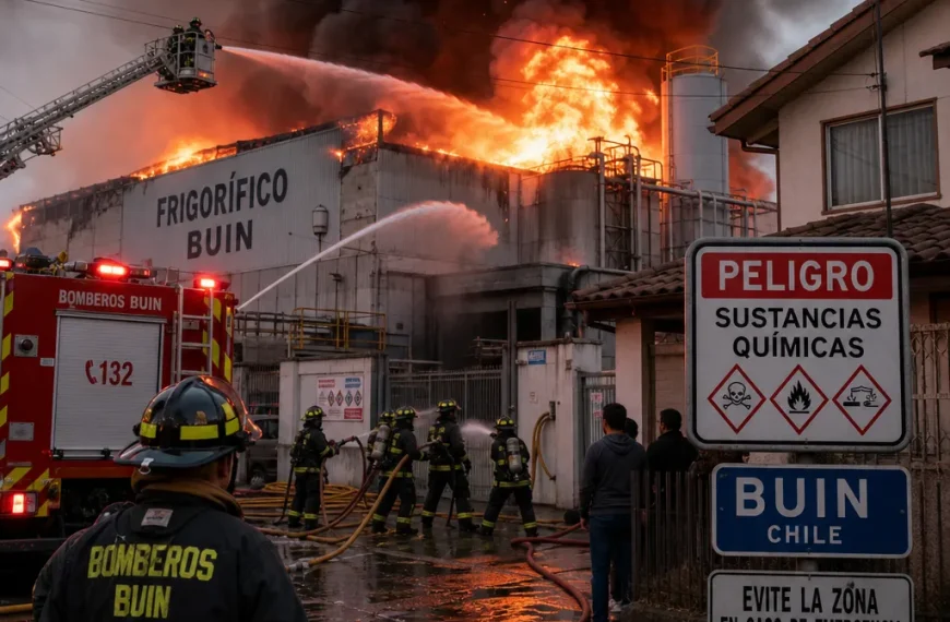Incendio Frigorífico Buin: ¿Qué amenaza oculta se despliega?