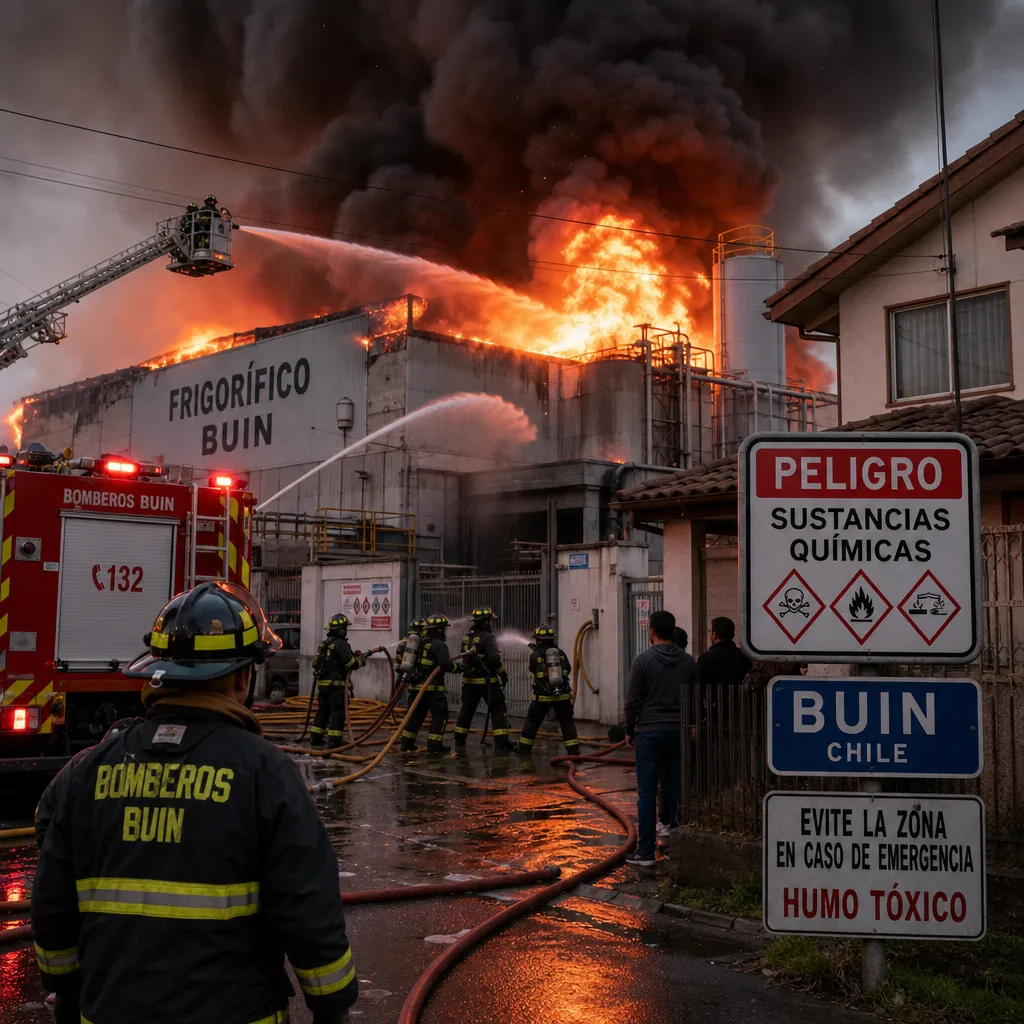 Incendio Frigorífico Buin: ¿Qué amenaza oculta se despliega?