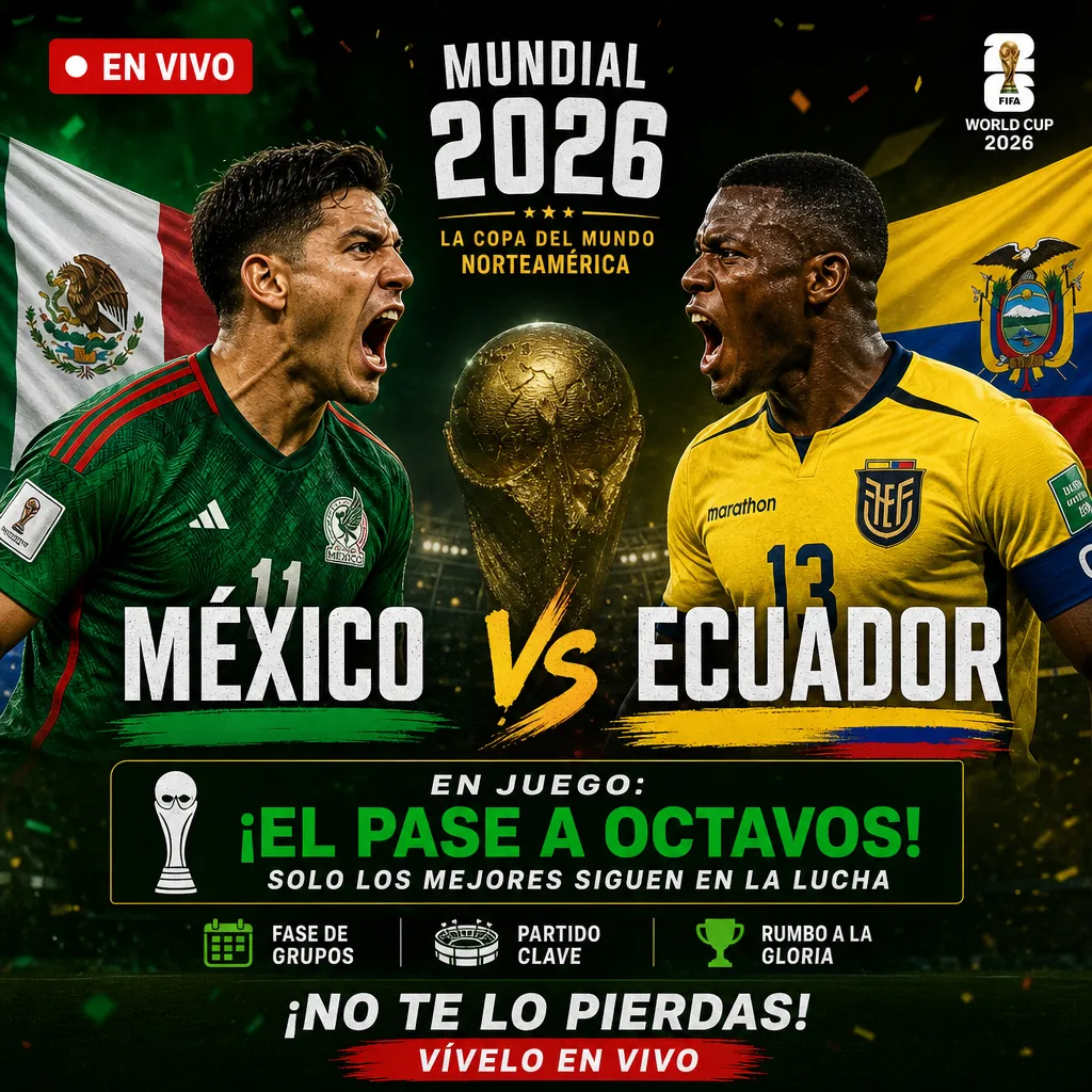 México vs Ecuador: Batalla por el paso a octavos en el Mundial 2026