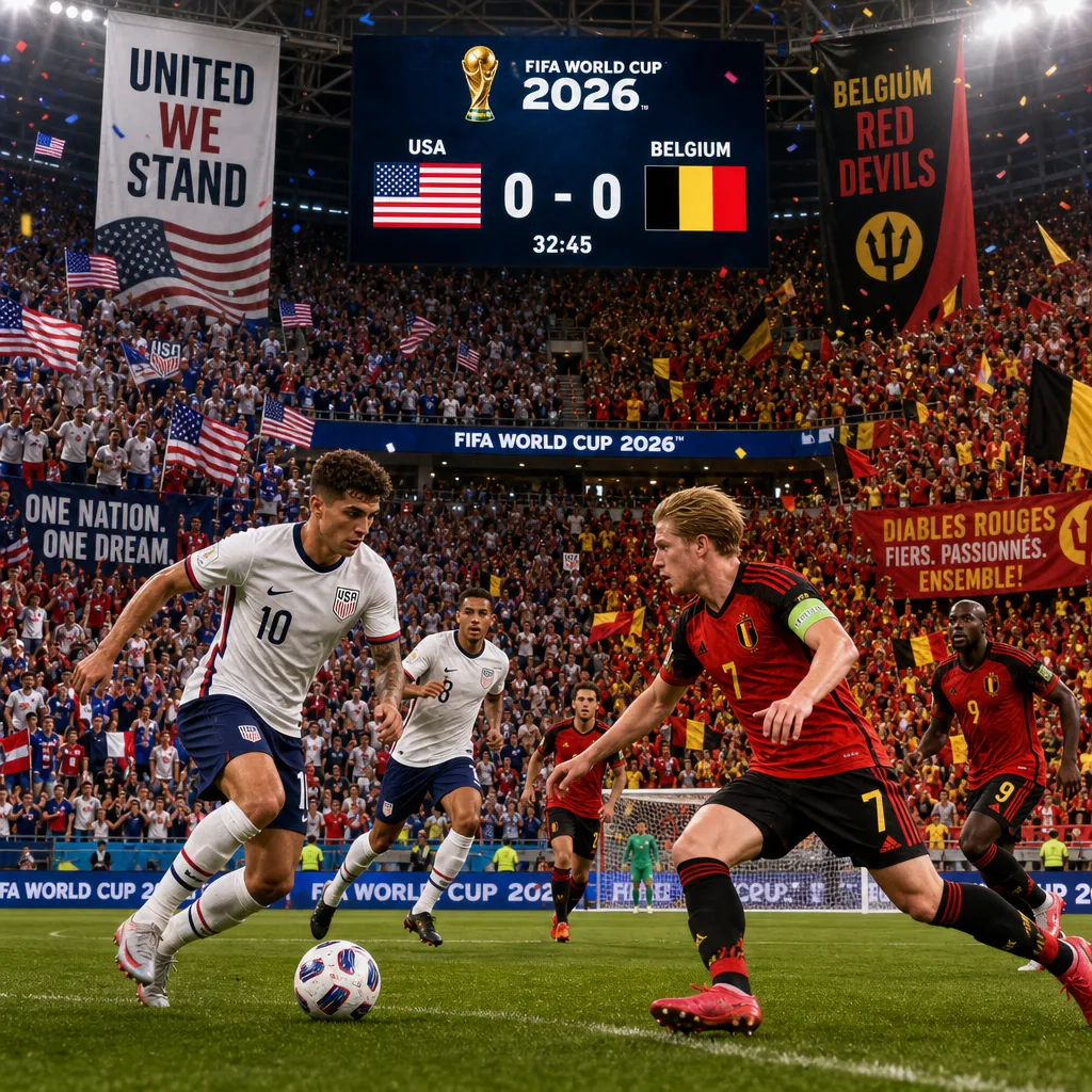 Estados Unidos vs Bélgica: Un partido decisivo por los cuartos del Mundial 2026