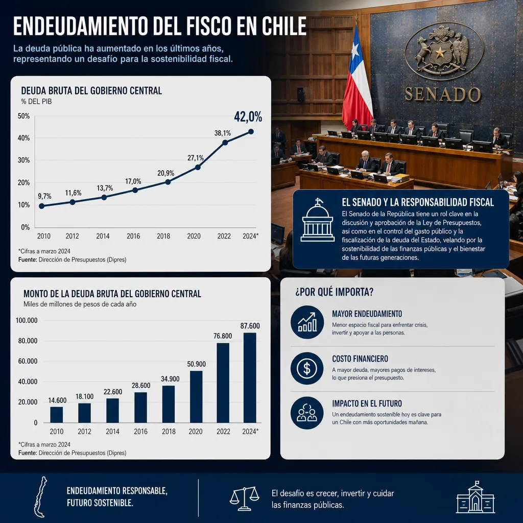 Endeudamiento del fisco: ¿Qué significa para la economía de Chile?