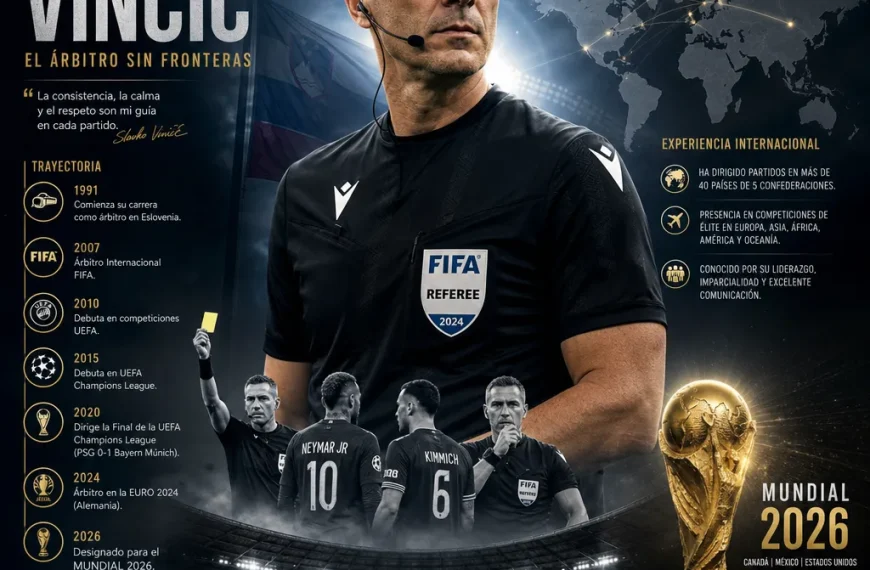Slavko Vincic: ¿Quién es el árbitro de la final del Mundial 2026?