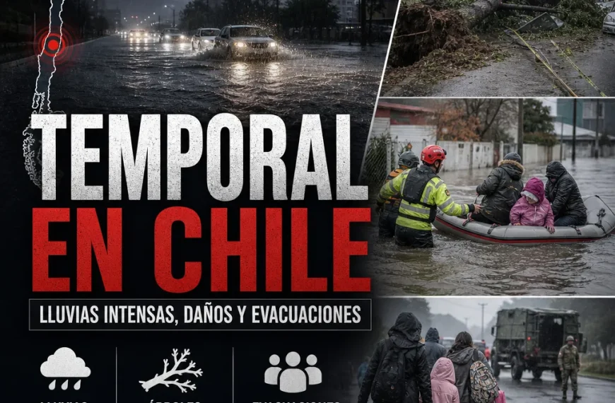 Temporal de lluvia en Chile: impactos y evacuaciones durante la tormenta