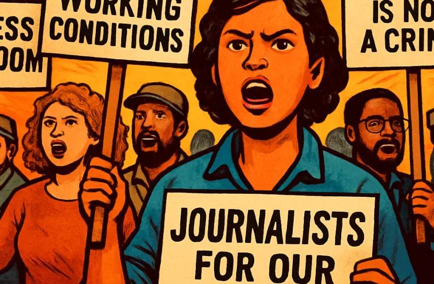 Huelga en El Mercurio: Periodistas marchan por sus derechos laborales