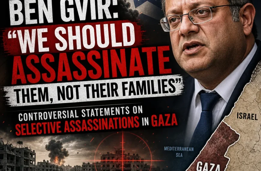 Itamar Ben Gvir y su polémica propuesta de asesinatos selectivos
