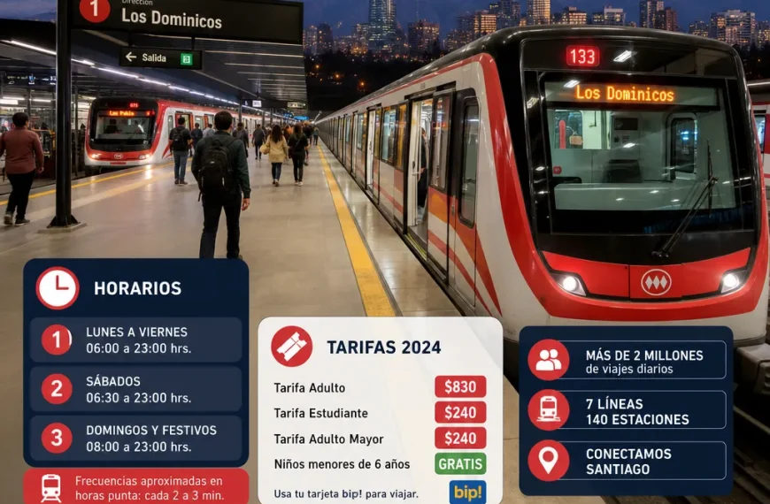 Metro de Santiago: Todo lo que necesitas saber sobre horarios y tarifas
