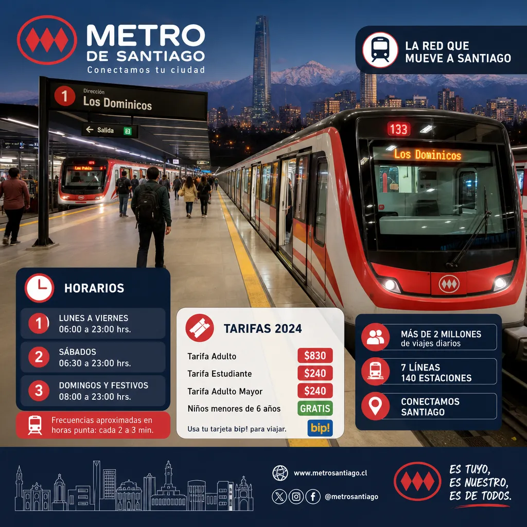 Metro de Santiago: Todo lo que necesitas saber sobre horarios y tarifas