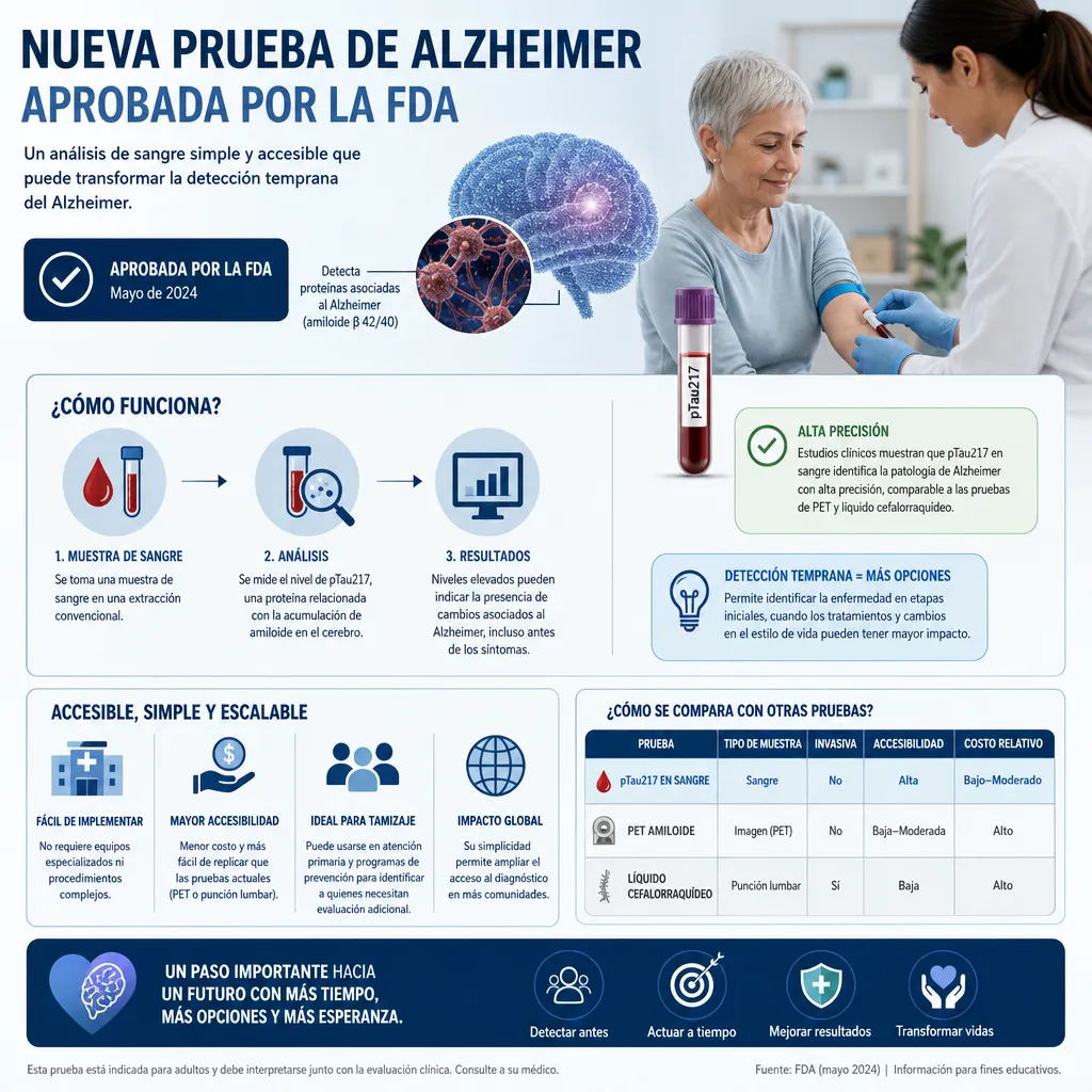 Prueba de Alzheimer aprobada por la FDA: ¿Cómo funciona y qué implica?