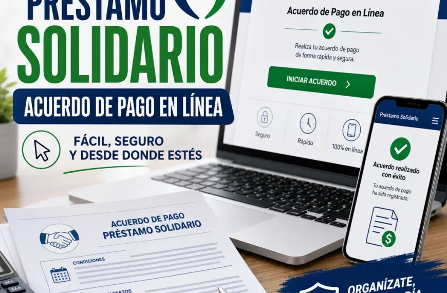 Préstamo Solidario: Solicita tu convenio de pago fácilmente en línea
