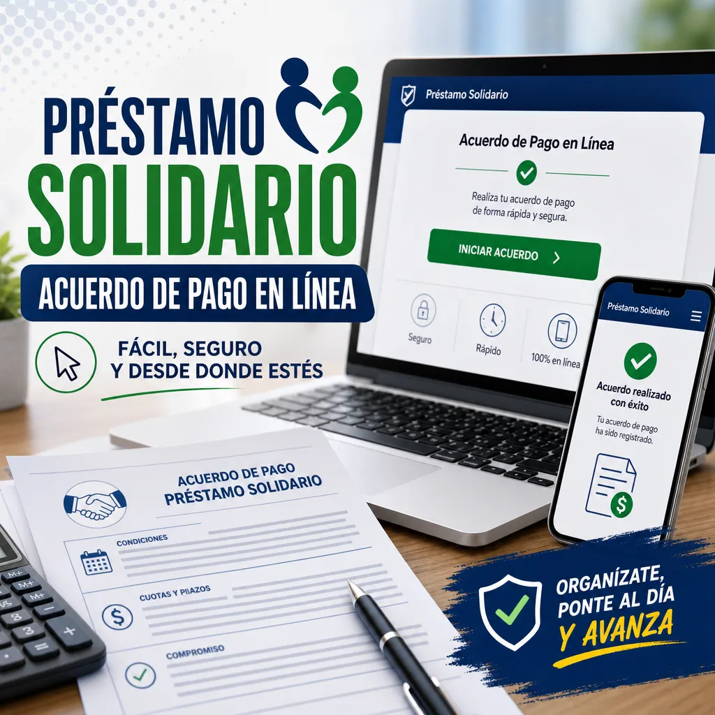Préstamo Solidario: Solicita tu convenio de pago fácilmente en línea