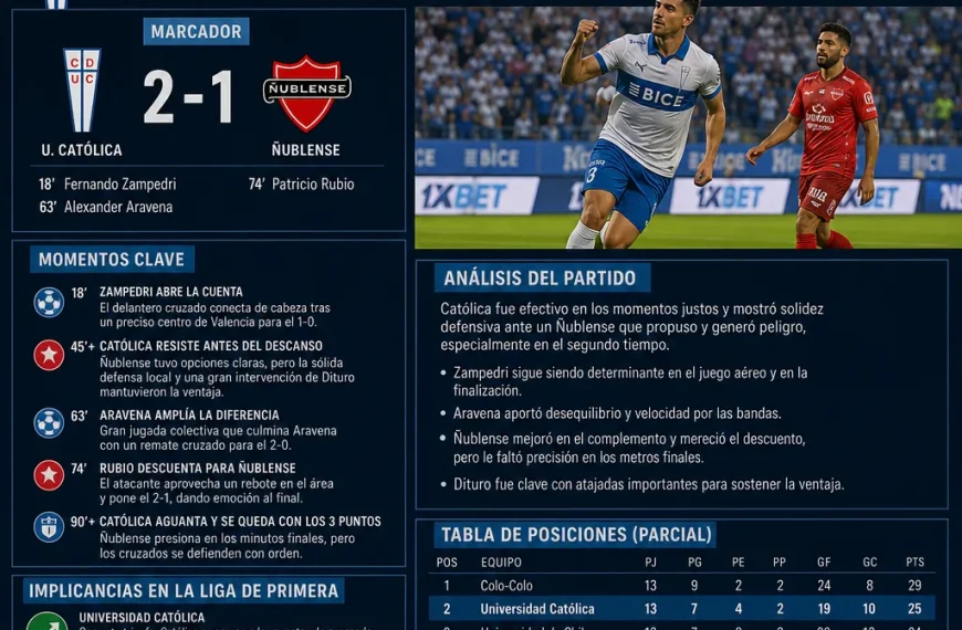 Universidad Católica vs Ñublense: ¿Qué esperar en este emocionante duelo?