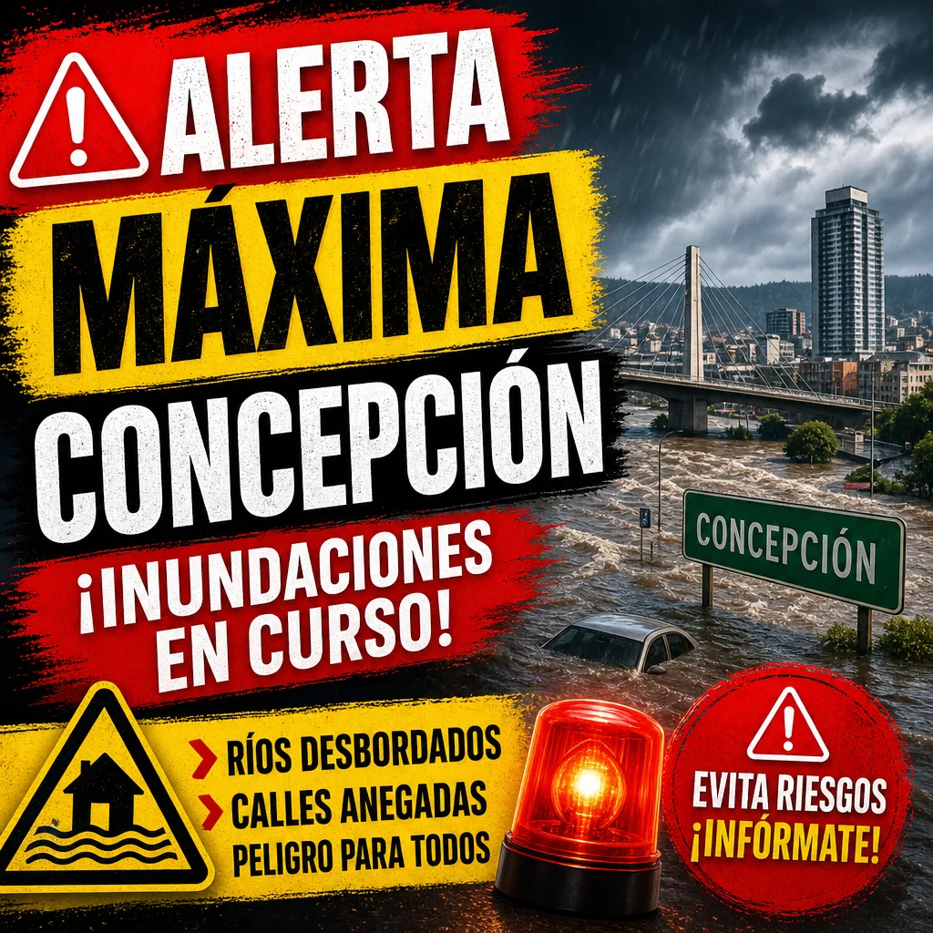 Alerta Roja Concepción: El Riesgo del Desborde del Río Andalién