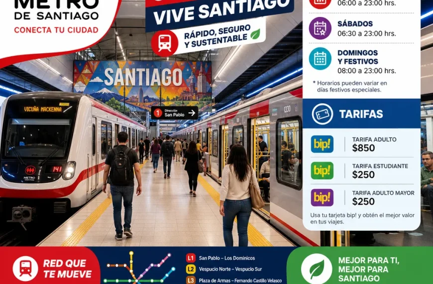 Metro de Santiago: Descubra horarios y tarifas actuales que sorprenden