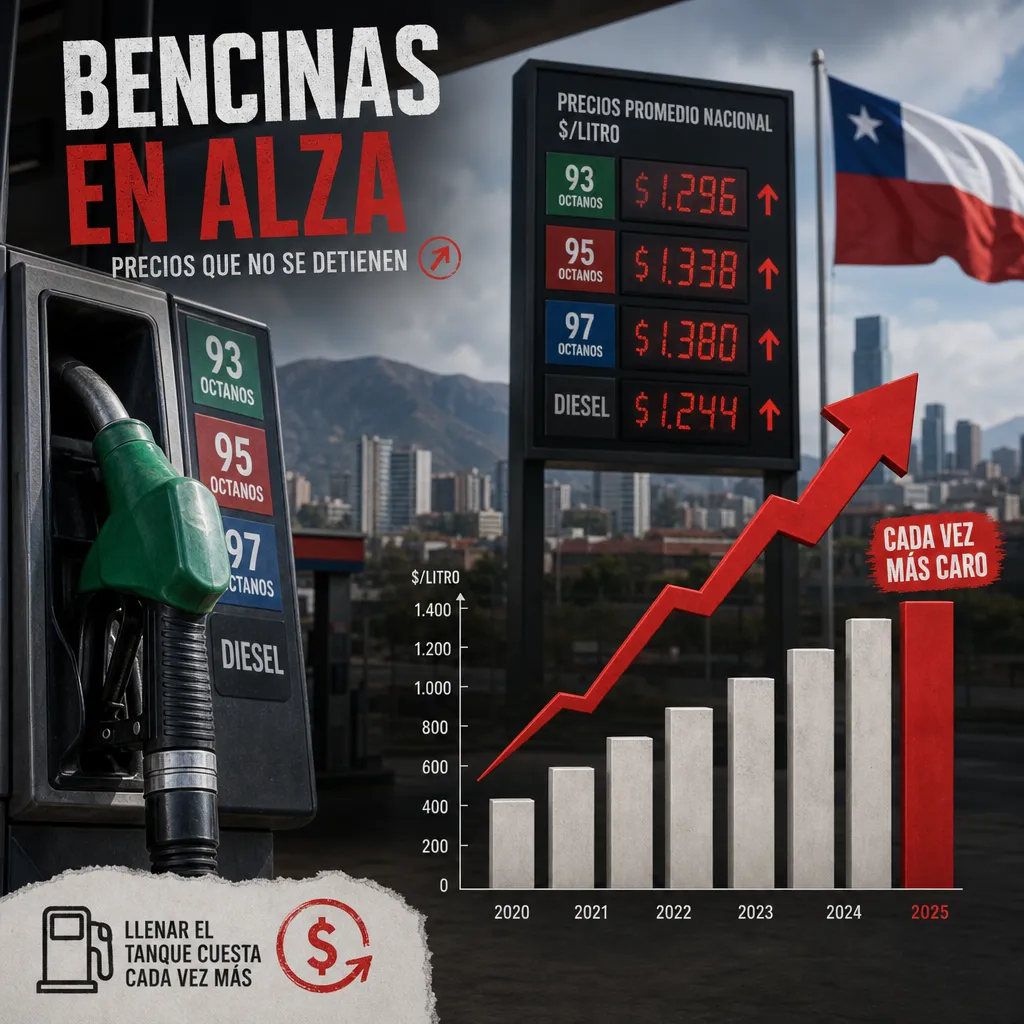 Precio de las bencinas: la razón detrás del último aumento en Chile
