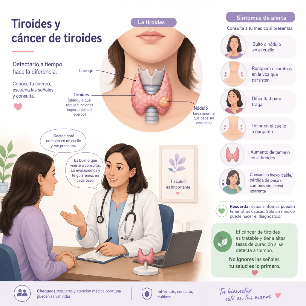 Cáncer de tiroides: descubre los riesgos y señales de alerta