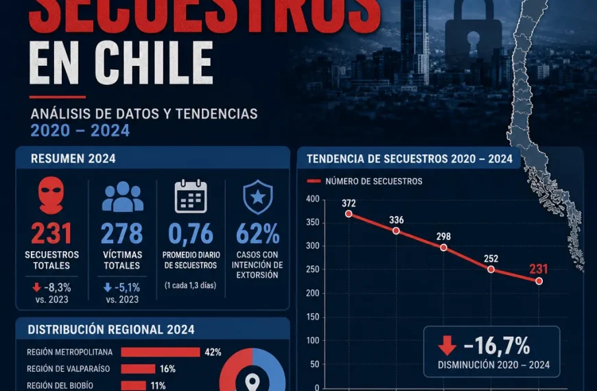 Secuestros en Chile: Datos inquietantes de 2025 y 2026