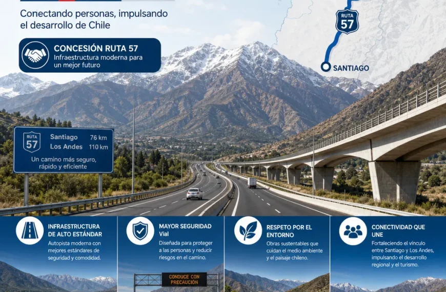 Segunda Concesión Ruta 57: Sacyr lidera con la mejor oferta en Chile