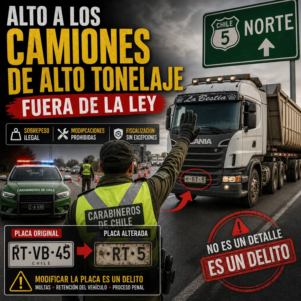 Camiones de Alto Tonelaje: Escándalo por Ocultar Patentes en Lampa