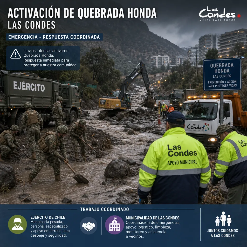 Quebrada Honda: Emergencia y Apoyo del Ejército en Las Condes