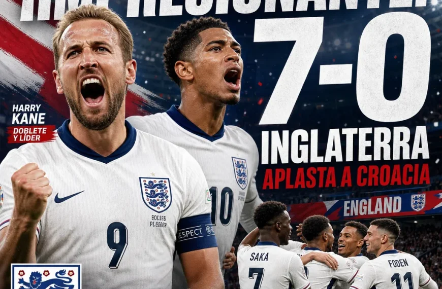 Inglaterra Nations League: Impactante goleada que deja sin palabras a Croacia