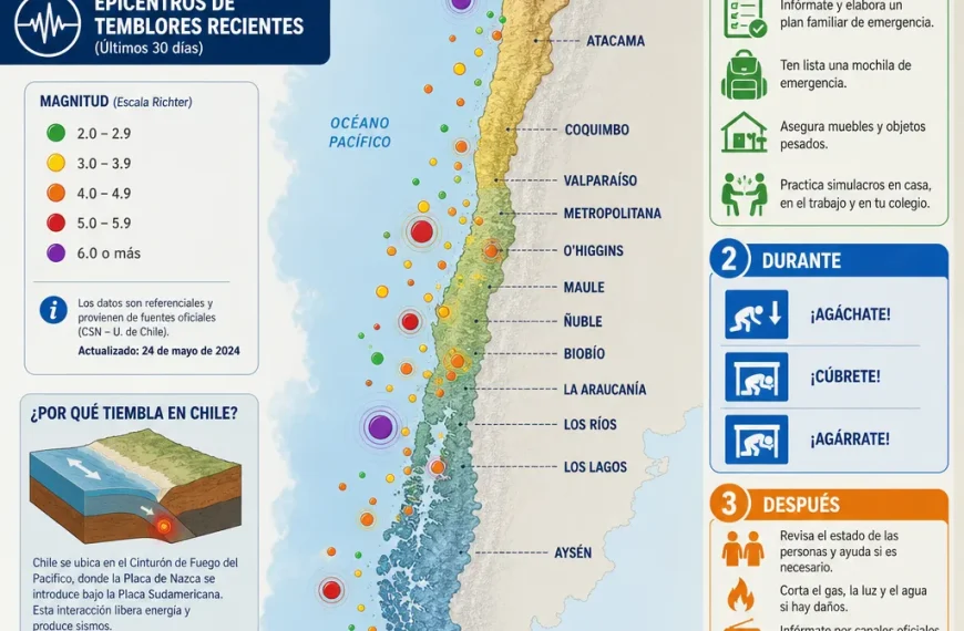 Temblor en Chile: Últimos reportes de sismos y sus recomendaciones
