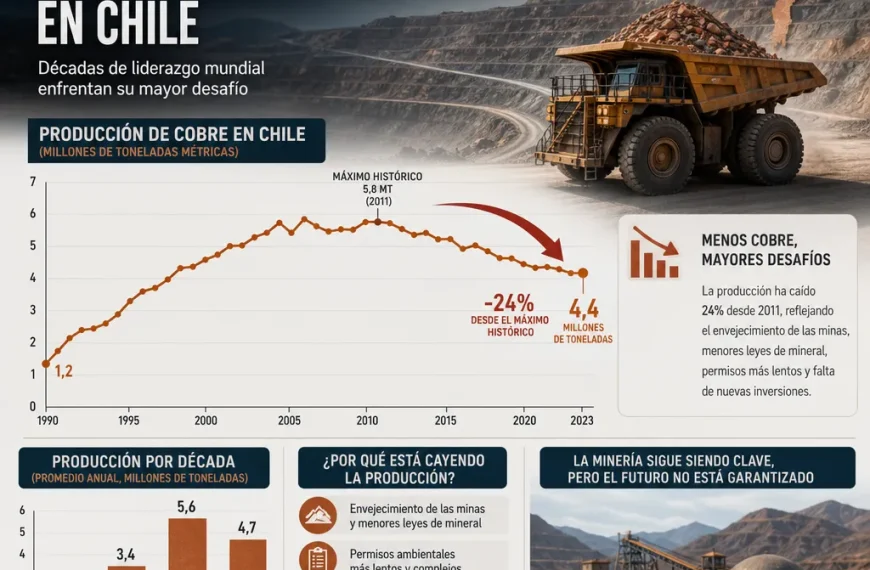 Producción de Cobre: ¿Por Qué Hay Caídas Históricas en Chile?