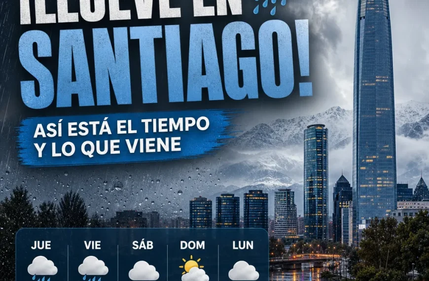 Lluvia en Santiago: Previsión de lluvias para la próxima semana