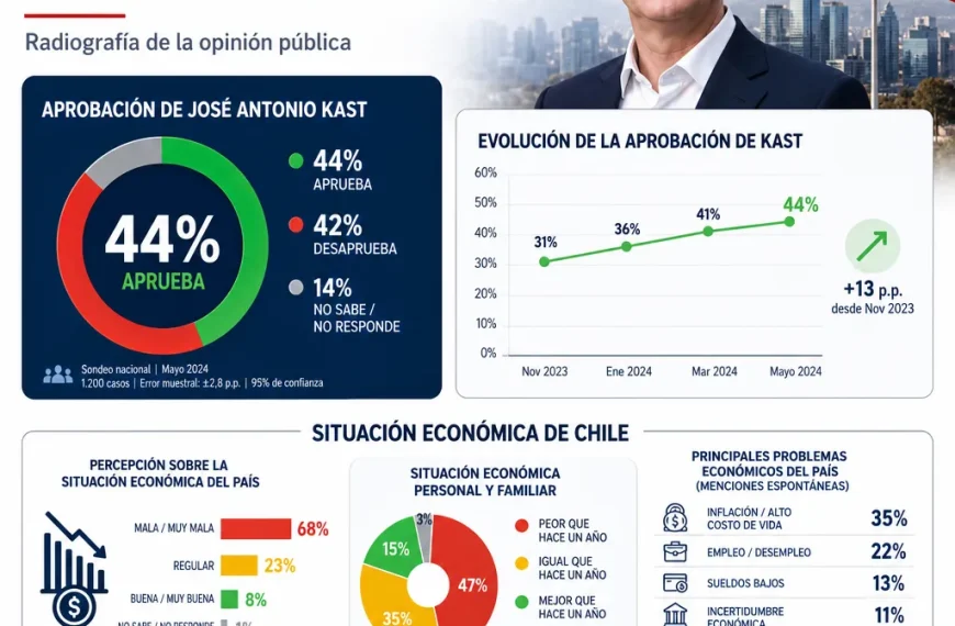 Aprobación de Kast: ¿Qué indican los últimos sondeos sobre su gobierno?